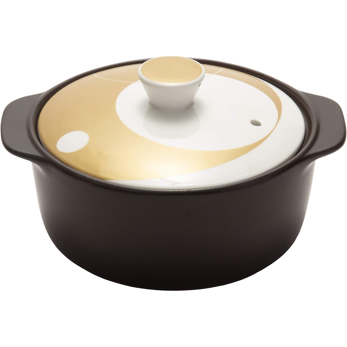 TAMAKI Earthen pot Thermatech for 1-2 people Moonlight Diameter 23 x Depth 19.4 x Height 12.5cm IH/Open flame/Microwave/Oven compatible THC52-610