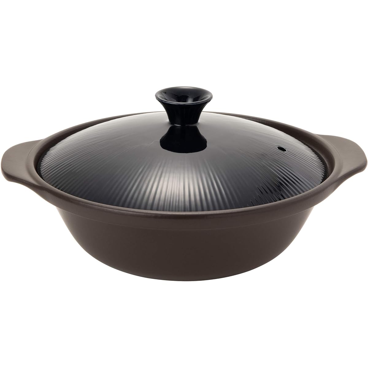 TAMAKI Earthen pot Thermatech for 5-6 people, Navy, Diameter 34.5 x Depth 29.6 x Height 16 cm, Direct fire/Microwave/Oven compatible TDF01-110