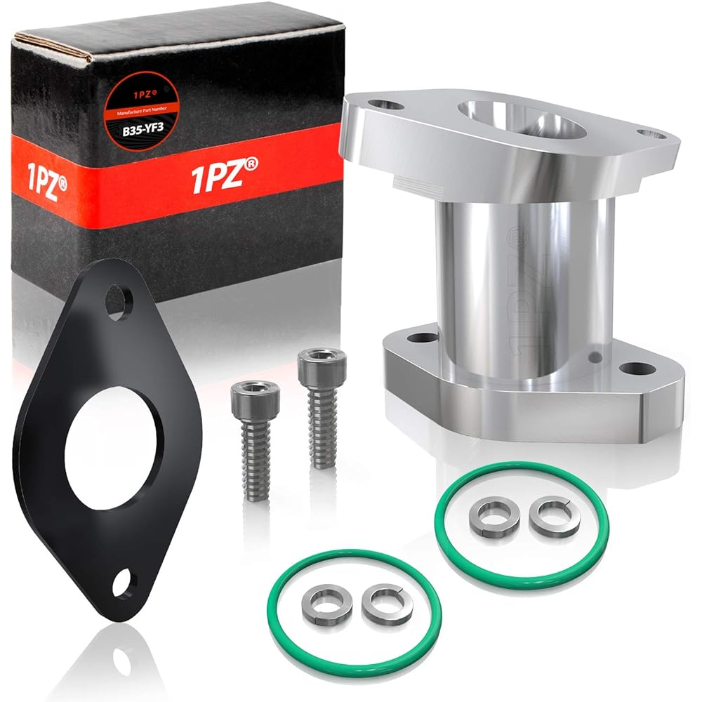 1PZ B35-YF3 CNC 6061-T6 Aluminum Carburetor Intake Manifold Boot Joint Yamaha Big Bear MOTO-4 Kodiak YFM350 YFM400 1987-1998 ATV Quad 4 Wheel