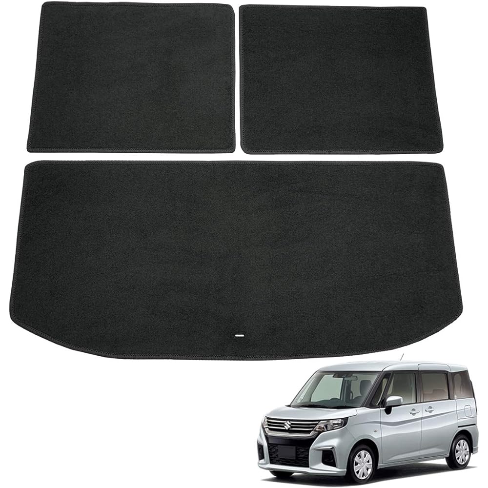 Fenice Car Mat Luggage Mat Domestic Production (Suzuki Solio Solio Bandit MA27S MA37S) Black Non-Slip Shape Resistant to Slip Car Mat (Car Parts Specialty Store)