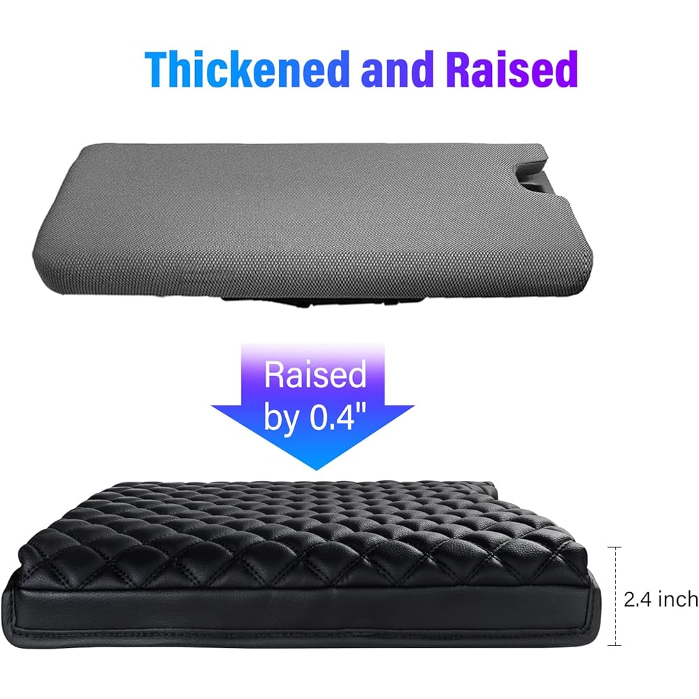 SINVANHO thick center console armrest cover FORD F150 F350 F350 F450 2015-2022 accessories PU leather middle console protective cover protective cover armrest box lid cushion 40/20/40 Jump seat only