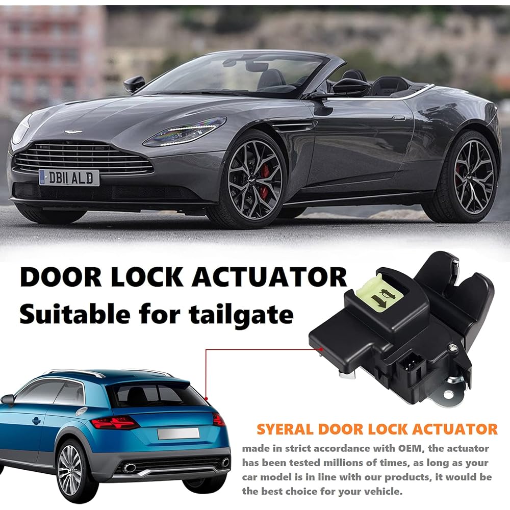 SYERAL Tail Gate Rock Actuator Tail Gate Ratch Rock 81230-A7030 Lift Gate Door Lock 14-20 KIA FORTE 14-16 FORTE KOUP