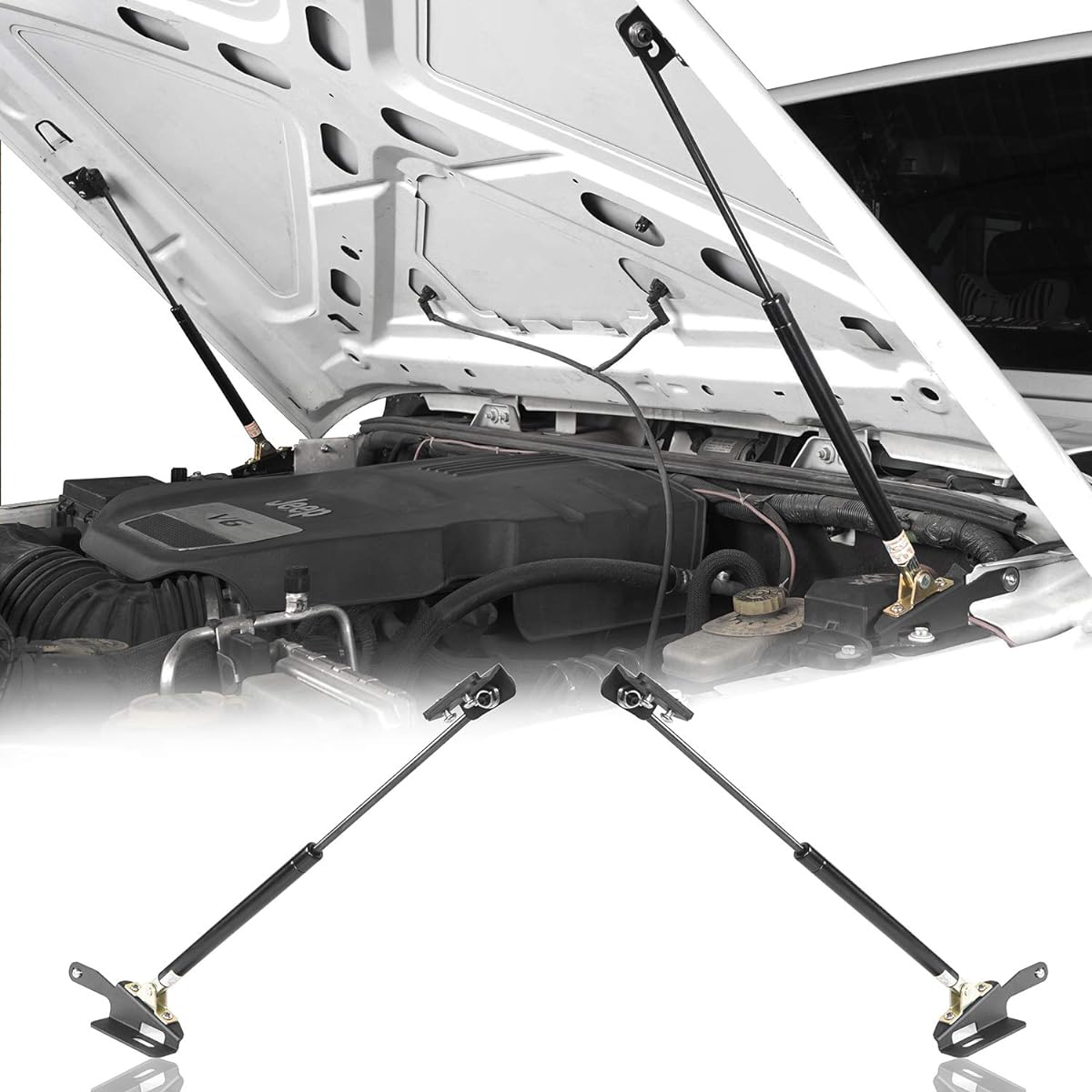 HOKE ROAD Wrangler JK Food Lift Support Strut Assist Kit JEEP WRANGLER JK & Unlimited 2011-2018 Compatible pair