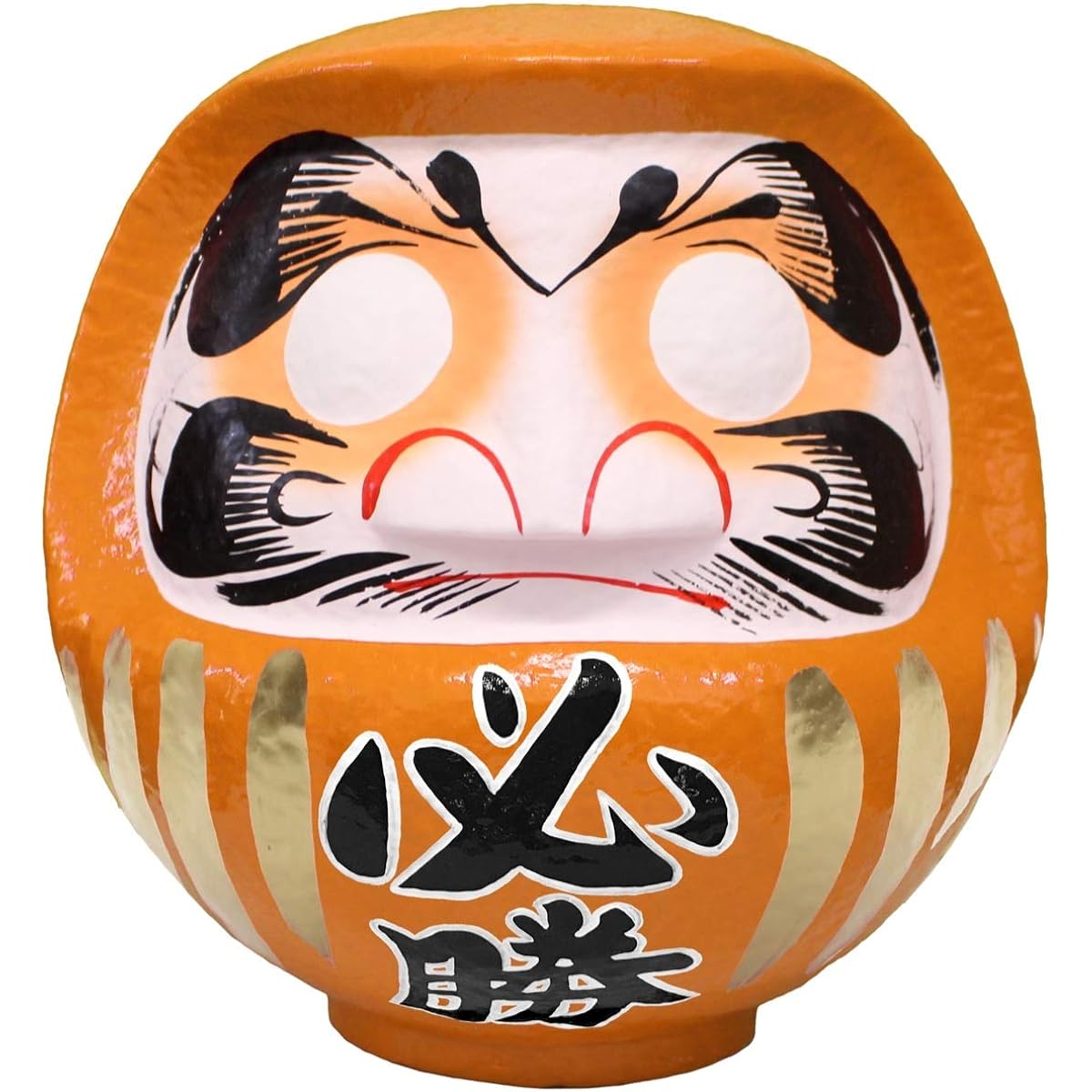 Takasaki Daruma Figurine Orange No. 10 28x26x30cm [Cooperation Match/Prayer Winning] HSDM-10-OR-20
