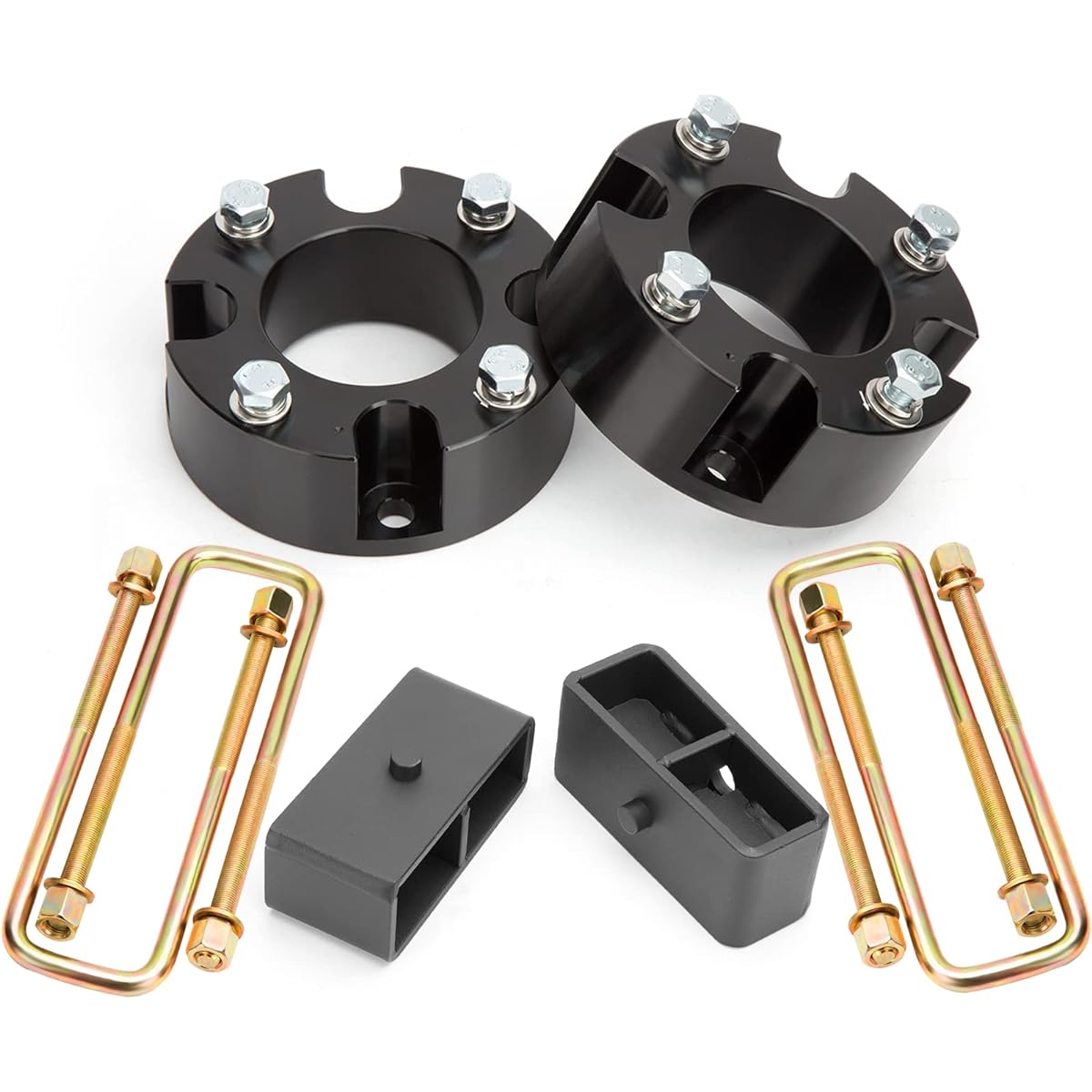 Leveling Lift Kit Tandra 2007-2021 2WD 4WD 3inch Front Lift Spacer Rear 2 inch Dynofit 3 inch Front Lift Spacer 2 inch Real Lift Block Suspension Lift Kit Set U Volt