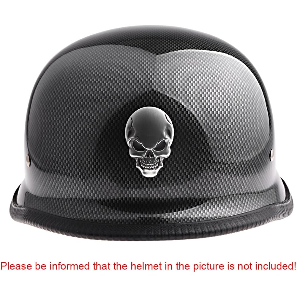 1 X Metal 3D Skull Demon Badge Emblem Sticker Decal Decorative Tank Fender Fairing for Harley Cruiser Bobber CHOPPER Sports Bike