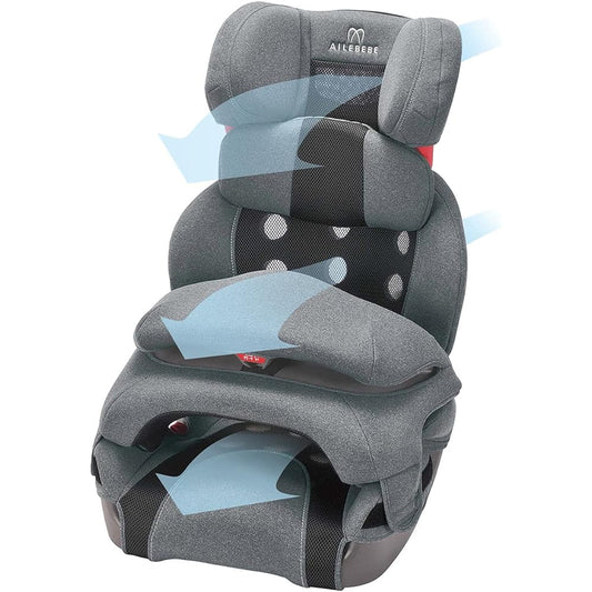 Alebebe Child Seat Can Be Used From 1 Year Old Seat Belt Fixed Salat Three Step Quattro Premium W Natural Gray Lightweight/Simple Model ALC296