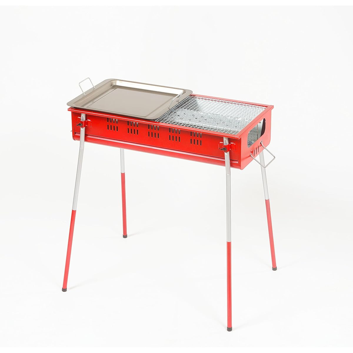 GREEN LIFE Japanese Barbecue BBQ Low Smoke Low Smoke Barbecue Stove 650 with Iron Plate for 5 to 7 People CB-650S