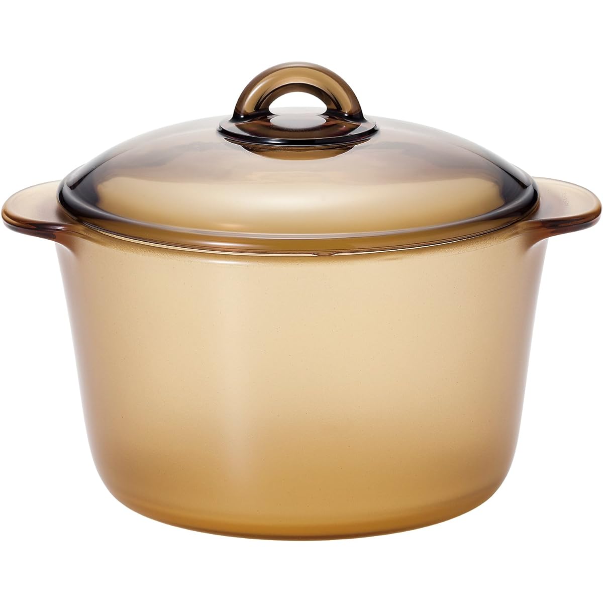 Adelia Pot Glass Pot Cooker Cerabake Fire Cocotte Pot 3L Amber [Non-stick/Open flame/Microwave/Oven compatible/Ceramic coating] K-9469