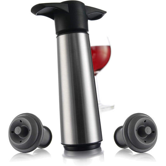 [Regular Imported Product] vacu vin V-20 stainless steel (with 2 stoppers) silver