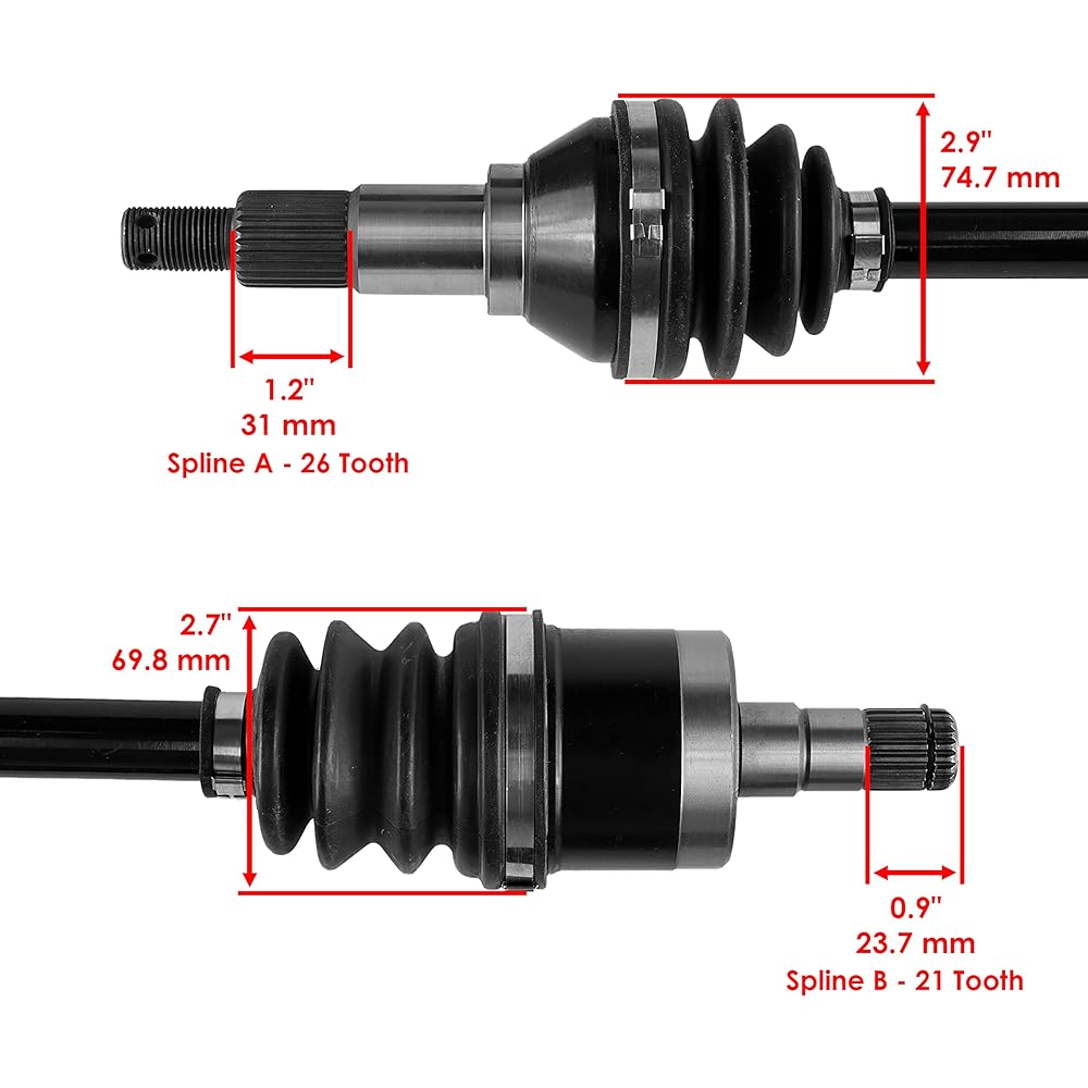 Caltric Front Left Left Left Axles Shaft CAN-AM Outlander 570 4X4 2016-2020 XMR