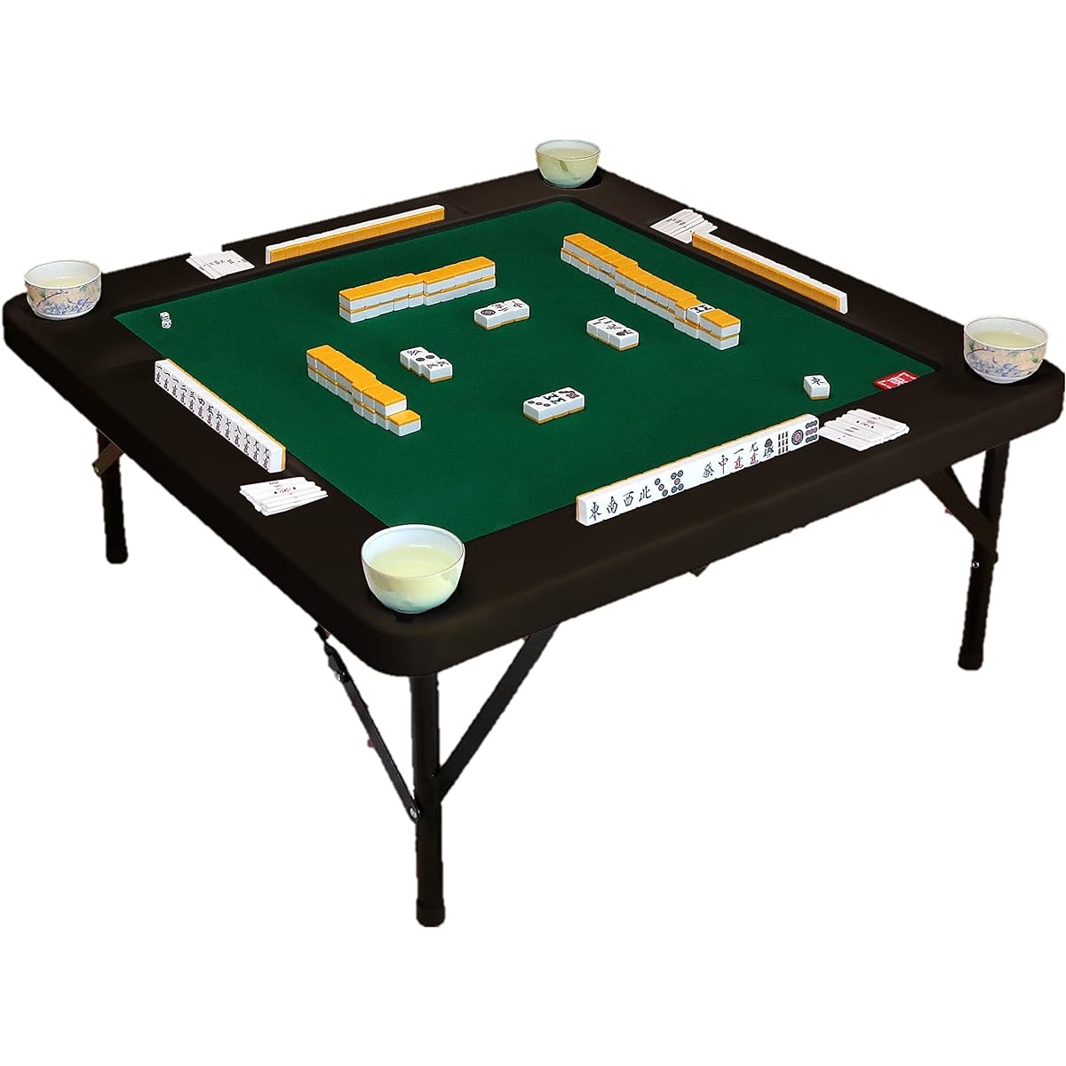 Vita Height Adjustable Mahjong Table Brown Vita Interior Low Table Dining Table Mahjong Mahjong Table 2 Height Levels