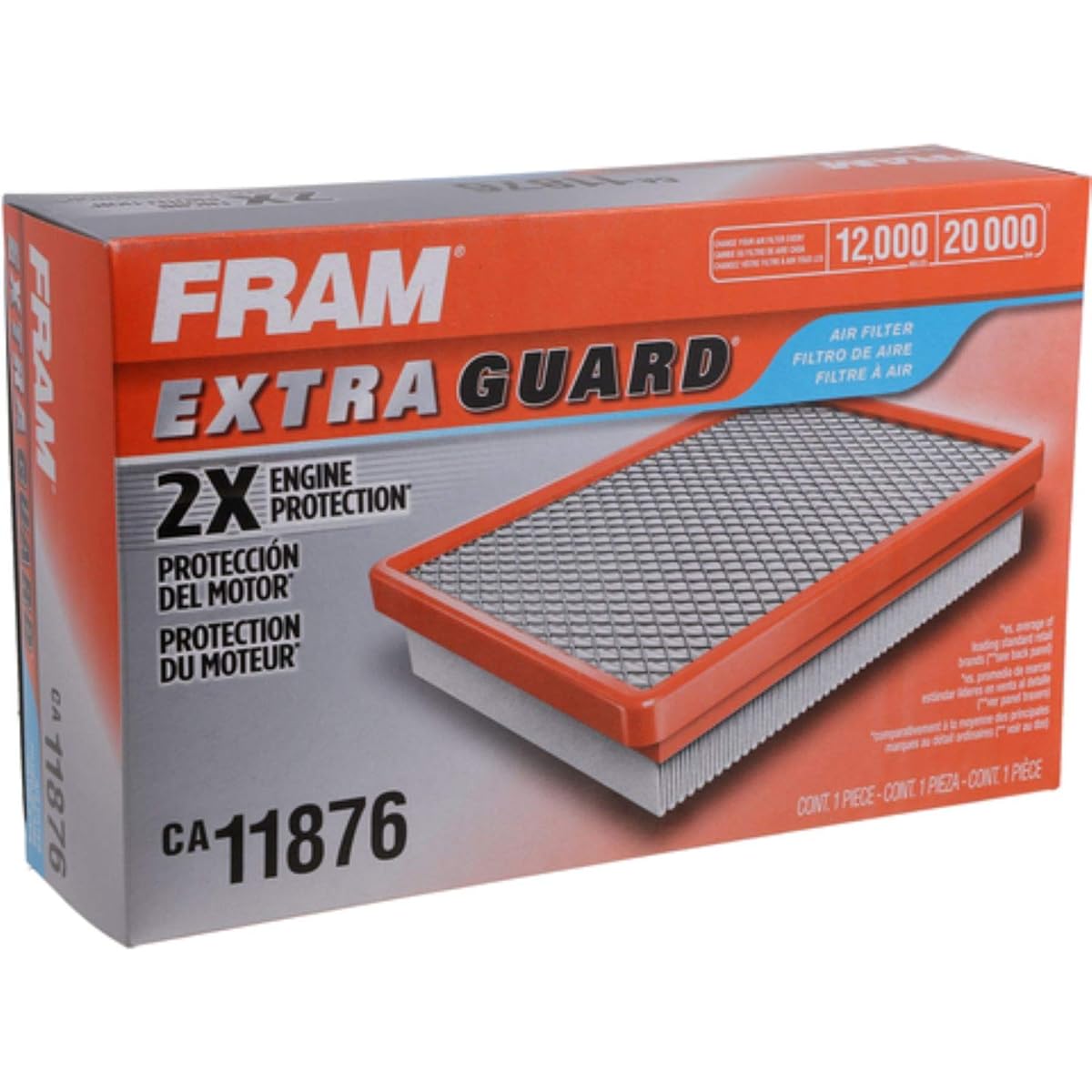 FRAM Extra Guard Air Filter CA11876 For some models of Audi and Volkswagen