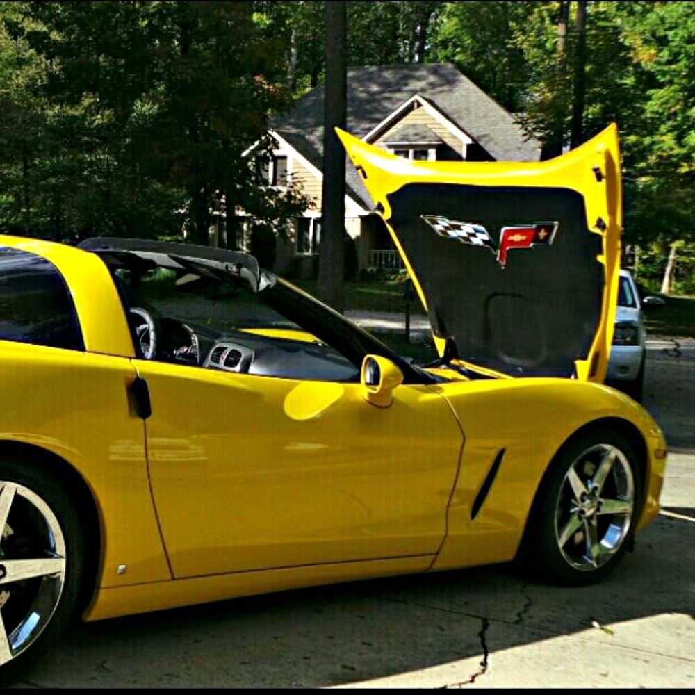 C6 Colvet Cross Flag Metal Under Food Emblem ZR1 All 2005 to 2013 Corvette
