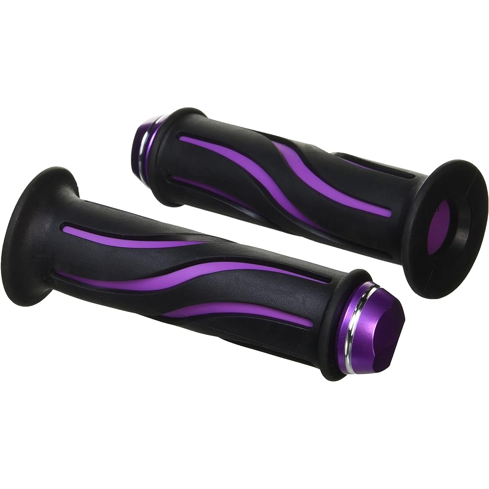 ALCAN HANDS Twist Grip (Integrated Bar End) Aluminum + Rubber Purple Handle Diameter φ22.2 G00060J