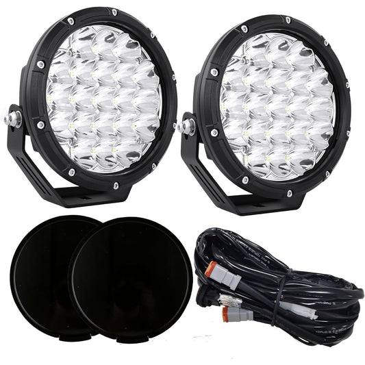 BIGLION.X Round LED Off -Light Light 7 inch LED LED Off -Road Light Super high -brightness off -road driving light spot with black cover IP68 12V 24V Track Pickup ATV UTV UTV SUV