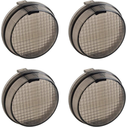 NTHREEAUTO Smoke Turn Signal Lens Cover Front Rear Compatible with Kawasaki Vulcan 2000 1600 Classic/Nomad Honda Cruisers Set of 4