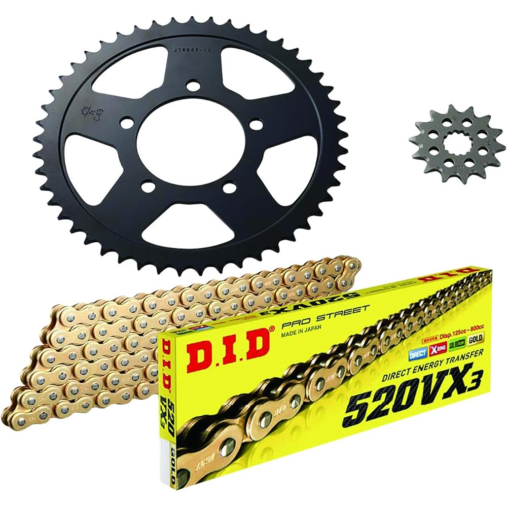 D.I.D (Daido Kogyo) F/R sprocket 3-point replacement kit DS-02G SUZUKI Inazuma 400 97-04