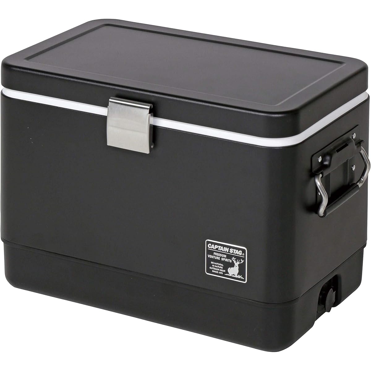 CAPTAIN STAG Cooler Box Steel Foam Cooler Capacity 25L/51L with Drain Plug CS Black Label UE-75 / UE-81