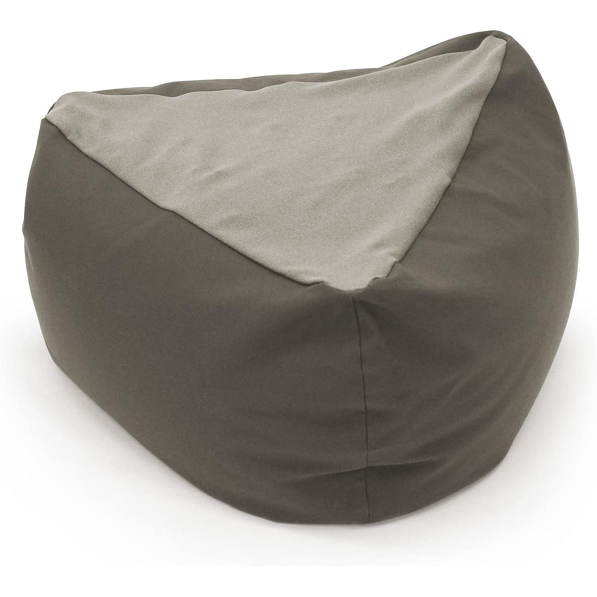 MOGU triangular fit seat button body (with cover), gray, floor cushion, cushion, gray, approx. 58 x 58 x 26 cm