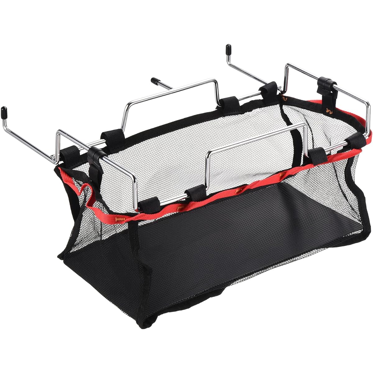 PATIKIL BBQ Tool Bag Portable Tools BBQ Organizer Bag Grill Tools Storage Rack Cutlery Net Bag for Picnic Camping Black