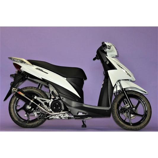 Realspeed Suzuki Address 110 (CE47A) Bike Muffler Cougar Stainless Steel Black Color Muffler RSP-CGA-406