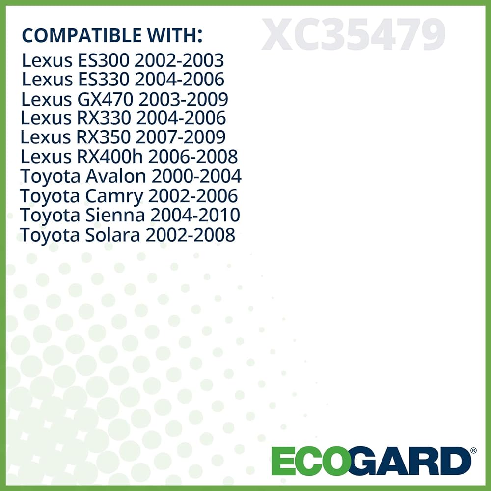 ECOGARD XC35479 ECOGARD XC35479 Premium Cabin air filter LEXUS RX330 2004-2006, RX350 2007-2009, ES330 2004-2006, GX470 2003-2009, ES300 2002-2003, RX400H 2006 Compatible with Na 2004-2010