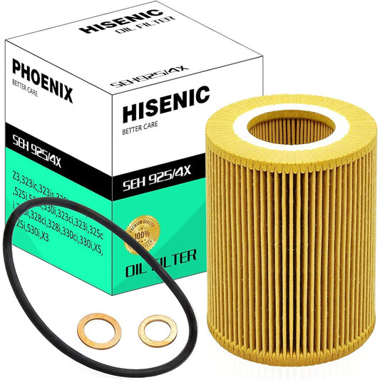 Hisenic オイルフィルター BMW 325i E36 E39 E46 E60 X3 X5 Z3 Z4 交換用Mann Filter Hu 925/4X 金属不使用 11427512300