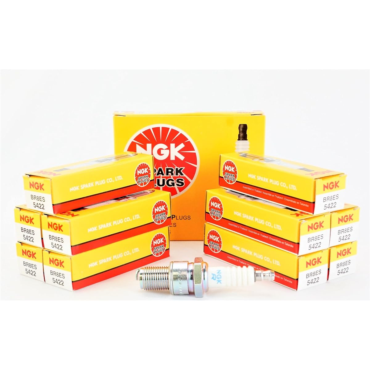 NGK (5422) BR8ES Spark Plug 10 Packs