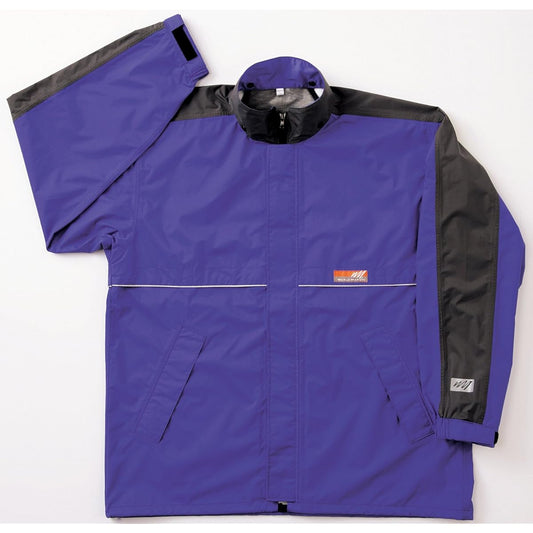 World March Rain Jacket, 3 colors, 5 sizes, Blue EL, waterproof/breathable, storage bag included, reflective tape included [Authorized distributor product]