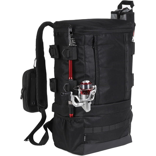[FISHBOMB] Fishing Rucksack Fishing Bag Waterproof Large Capacity Rod Holder