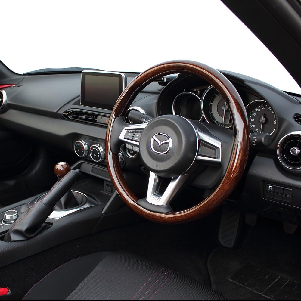 REAL Steering [Mazda Roadster (ND)] All wood/dark brown wood MZCW-BRW-BK