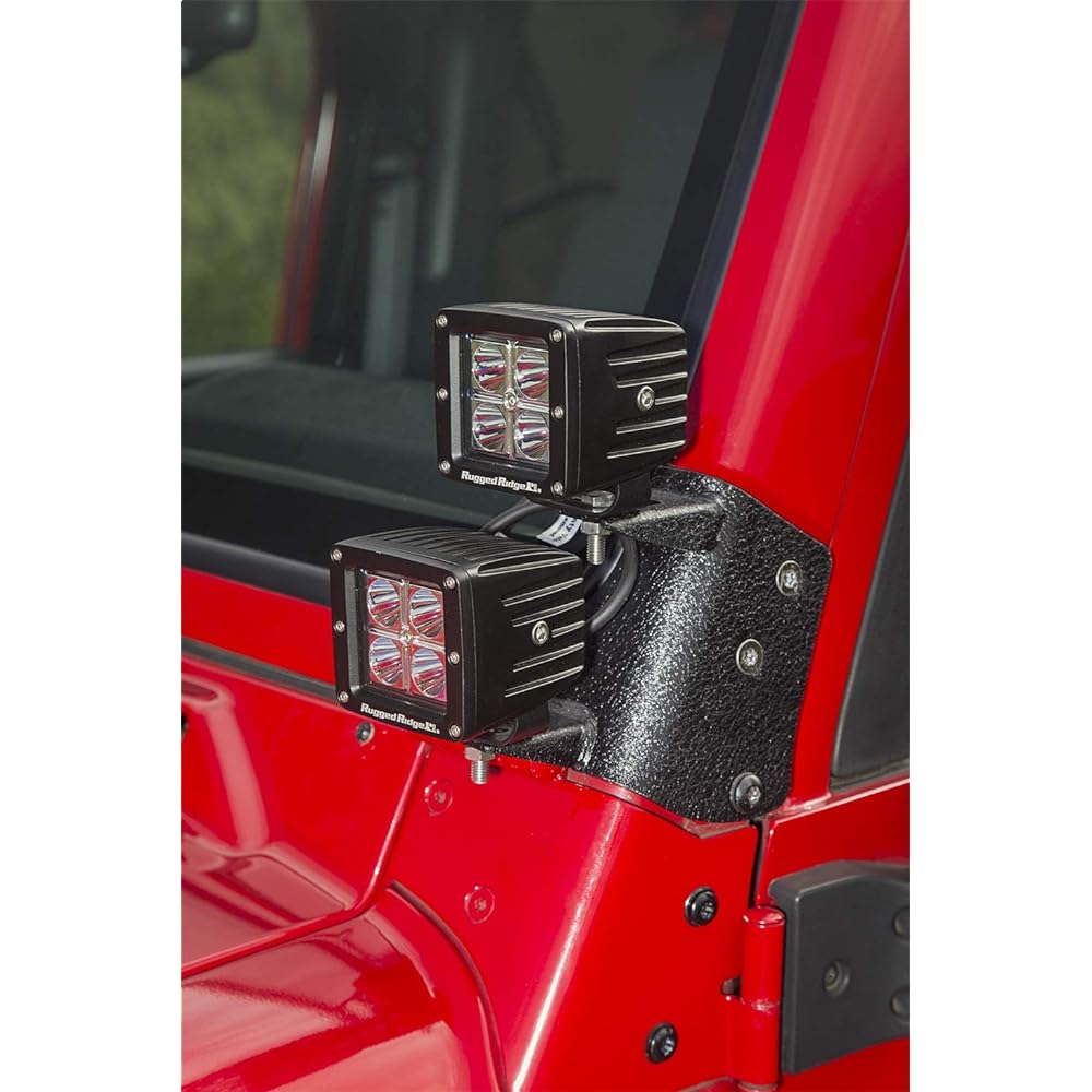 Rugged RIDGE 11232.36 Light mount kit dual A pillar 97-06 Jeep Langler TJ/LJ