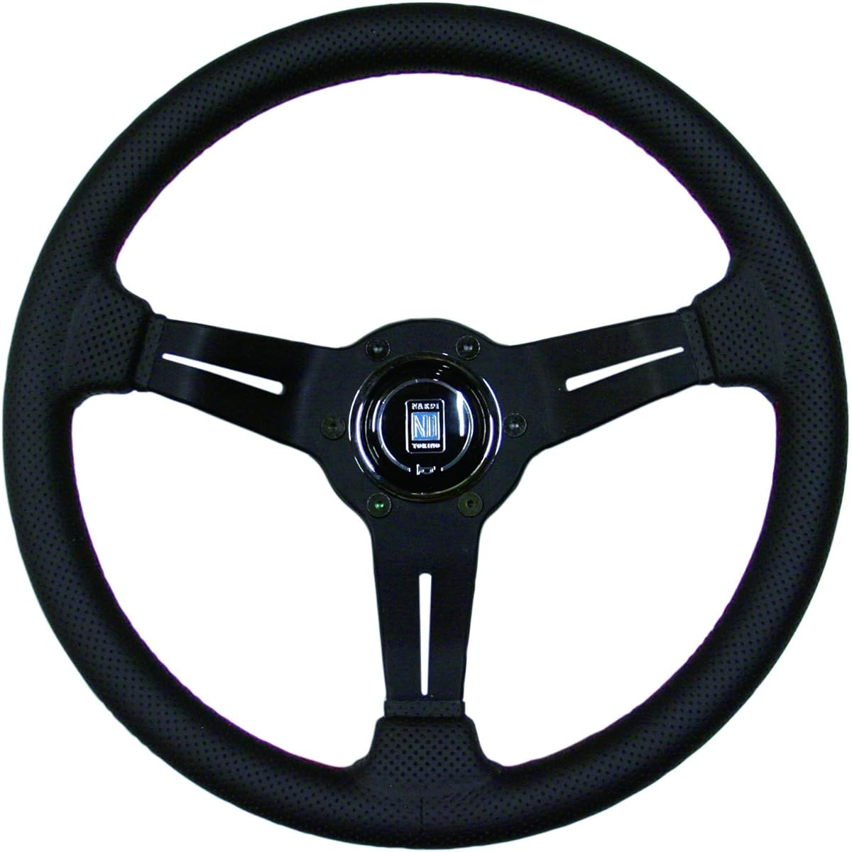 Nardi N753 Sports Type Rally Punching Leather, Deep Cone Type, Red Stitching, 13.0 inches (330 mm), Steering