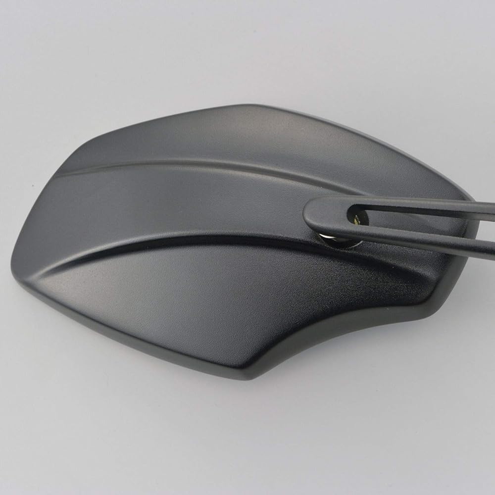 Daytona Parallel mirror for motorcycles, 1 on each side, right only, 10mm forward/reverse thread, conforms to new safety standards, Blue mirror (anti-glare mirror), Hexagon Blast Black 98916
