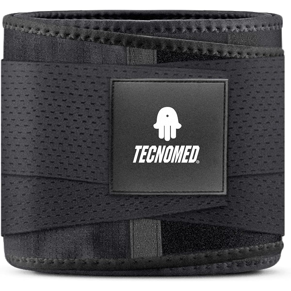 Tecnomed Waist Training Belt Corset Body Shaper Belly Band Shaping Weight Loss Compression Band for Weight Loss/Training/Fitness M Black