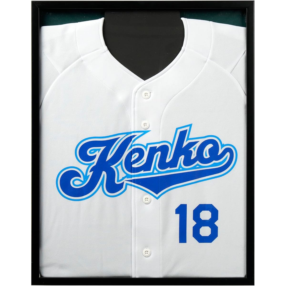 Kenko Picture Frame T-shirt & Uniform Display Frame, Black, Live T-shirt/Sports Uniform, Can be stored up to 10mm thick, Hanger mount and hanging string included 504499