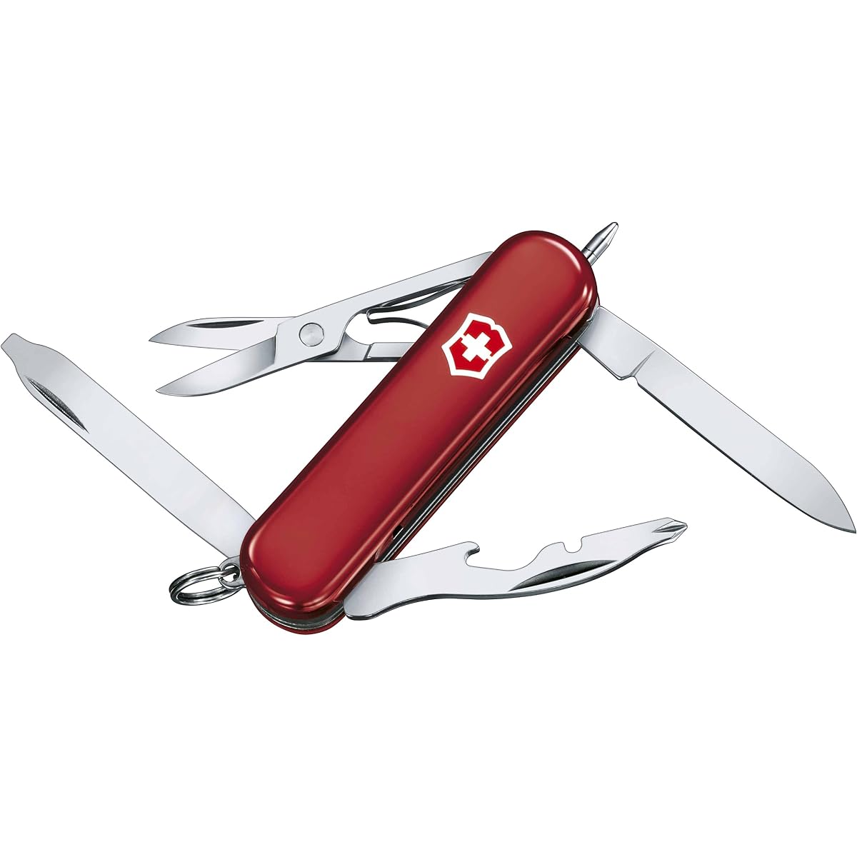 VICTORINOX Midnight Manager Swiss Army Knife Multi-Function Knife Camping Outdoor Magnetic Phillips Screwdriver LED Light Ballpoint Pen Included Swiss Made Multi-Tool with 10 Functions Compact Disaster Prevention Goods Jutoku Knife [Domestic Genuine Prod
