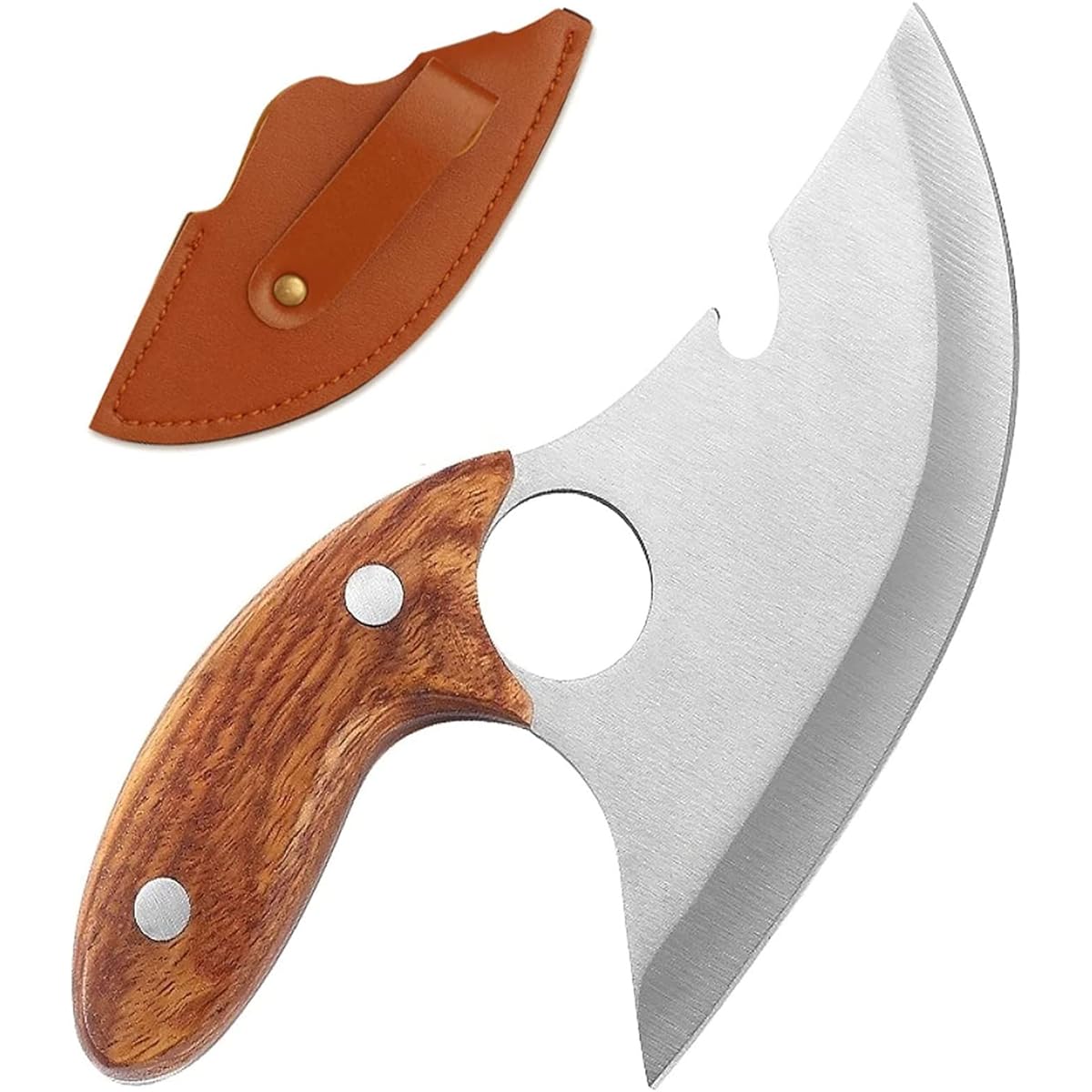 Irai Utaki Boning Knife, Outdoor Kitchen Knife, Blade Length 125mm, Comes with Bottle Opener, Meat Cutting, Muscle Cutting, Bone Cutting, Knife Suitable for Cutting Meat, Fish, and Vegetables, Forged, Stainless Steel, Solo Camping, BBQ, Genuine Leather S