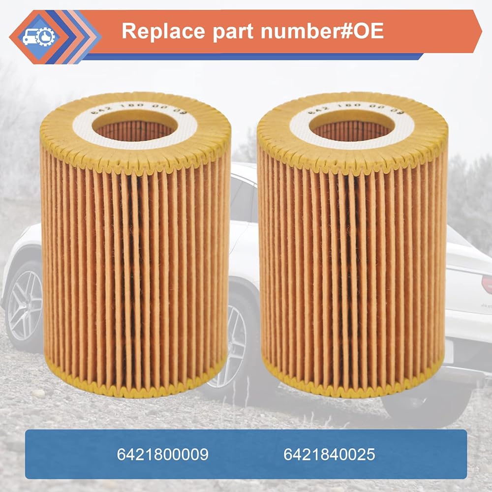 2 oil filters 2007-2021 Mercedes-Benz E350 GL350 ML350 R350 R350 R350 R350 SPRINTER 2500 3500 SPRINTER 2500 3500 4500 4500 07-09 JP Grand CHEROKEE Exchange #HU8 21 × 6421800009