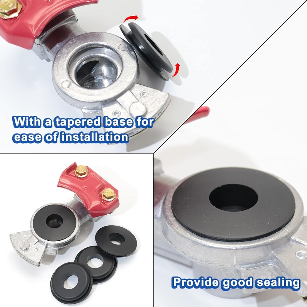 BOERAY Black Glad Hand Seal Rubber Gred Hand Seal 40 Pack