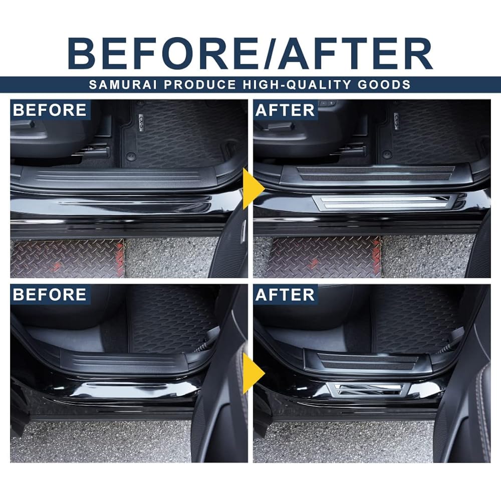 Samurai Produced Mazda CX-5 KF Series Scuff Plate Side Step Inside & Outside Front Rear Set 8P Black Hairline