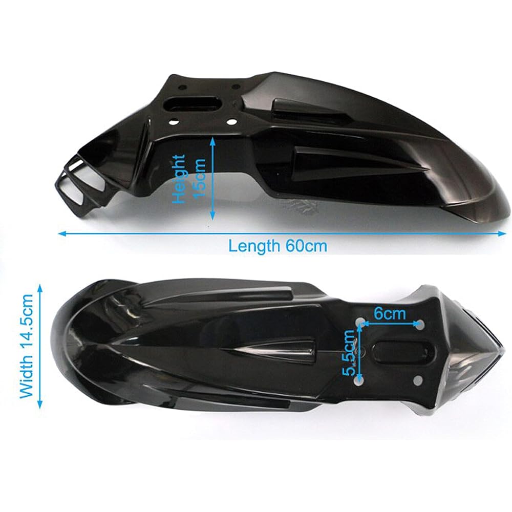 Black Universal Super Moto Moto Cross Autofender/Mad Guard