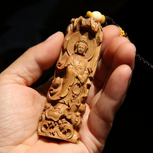 Kannon Statue, Feng Shui, Kannon Bodhisattva, Wood Carving, Australia, Sandalwood, Incense Wood, Wooden Carving, Buddha Statue, Amulet, 9cm, Amulet, Good Luck, Feng Shui, Lucky Charm