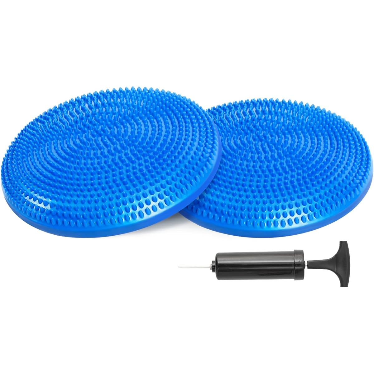 Primasole Balance Disc with Air Pump, Pink, Cobalt Blue, Gray, Diameter 33cm, Load Capacity 250kg, Core Training Cushion