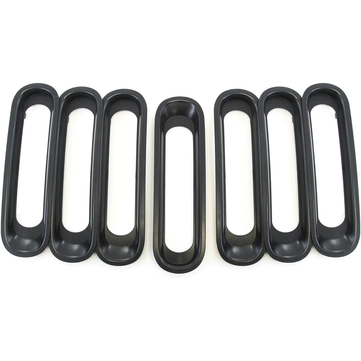 7 Front Grill Insered Guard FITS 2007 - 2017 Geep Langler JK and unlimited black grill rim cover