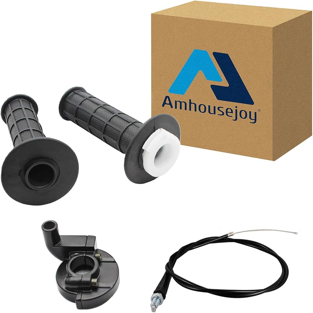 AMHOUSEJOY New Throttle Hand Grip Grip Cable Clamp for Mini Baja MB165 MB200 5.5HP 196 CC 200 CC by