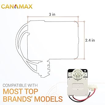 CANAMAX 242077702 Refrigerator Evaporator Fan Motor Premium Exchange parts FRIGIDAIRE & KENMORE Refrigerator A037888604 242077705 242077701 242219201