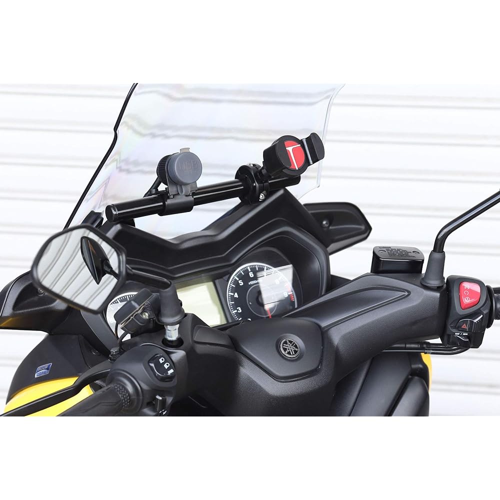 Kijima Motorcycle Bike Parts Handle Mount Stay (for Smartphone Holder) Black XMAX250 YAMAHA 204-0654