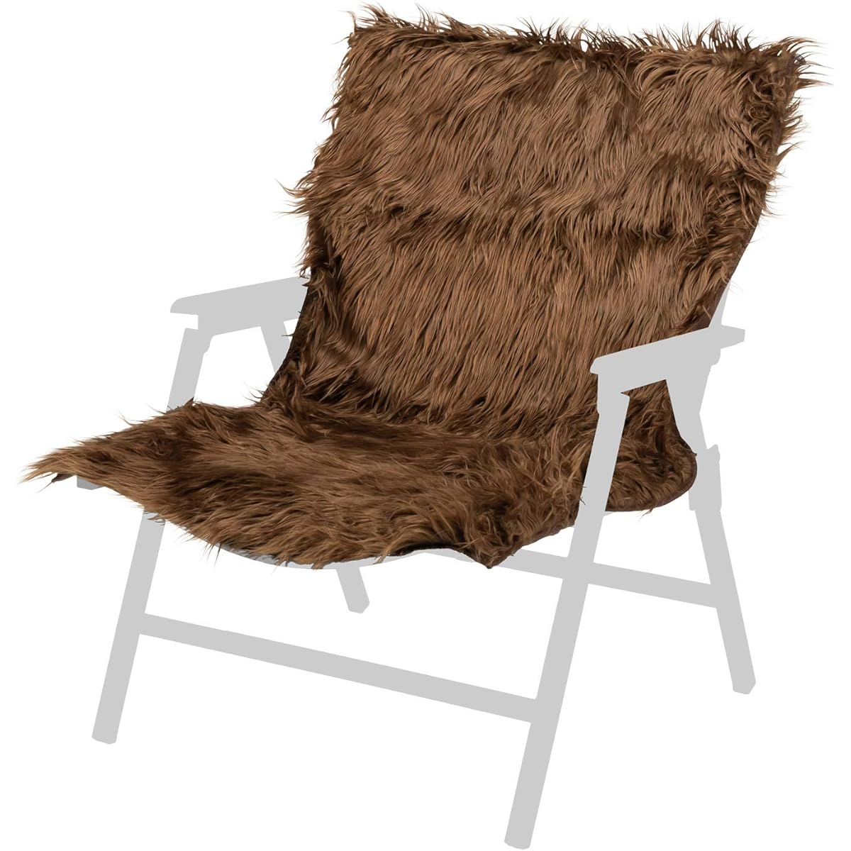 BUNDOK chair cover BD-120 for one person, brushed, warm brown